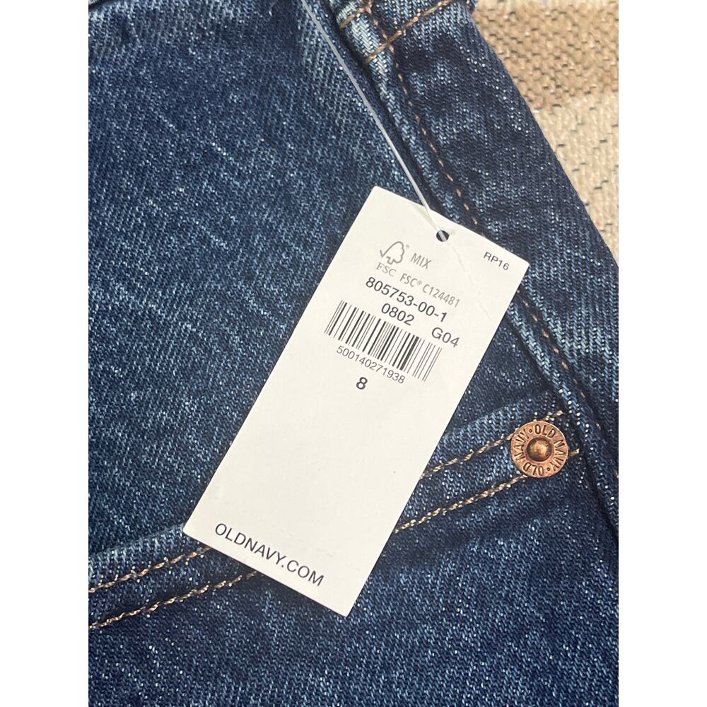 Old Navy Mid-Rise The Slouchy Straight Leg Marin blue jeans, size 8, NWT - Picture 13 of 15